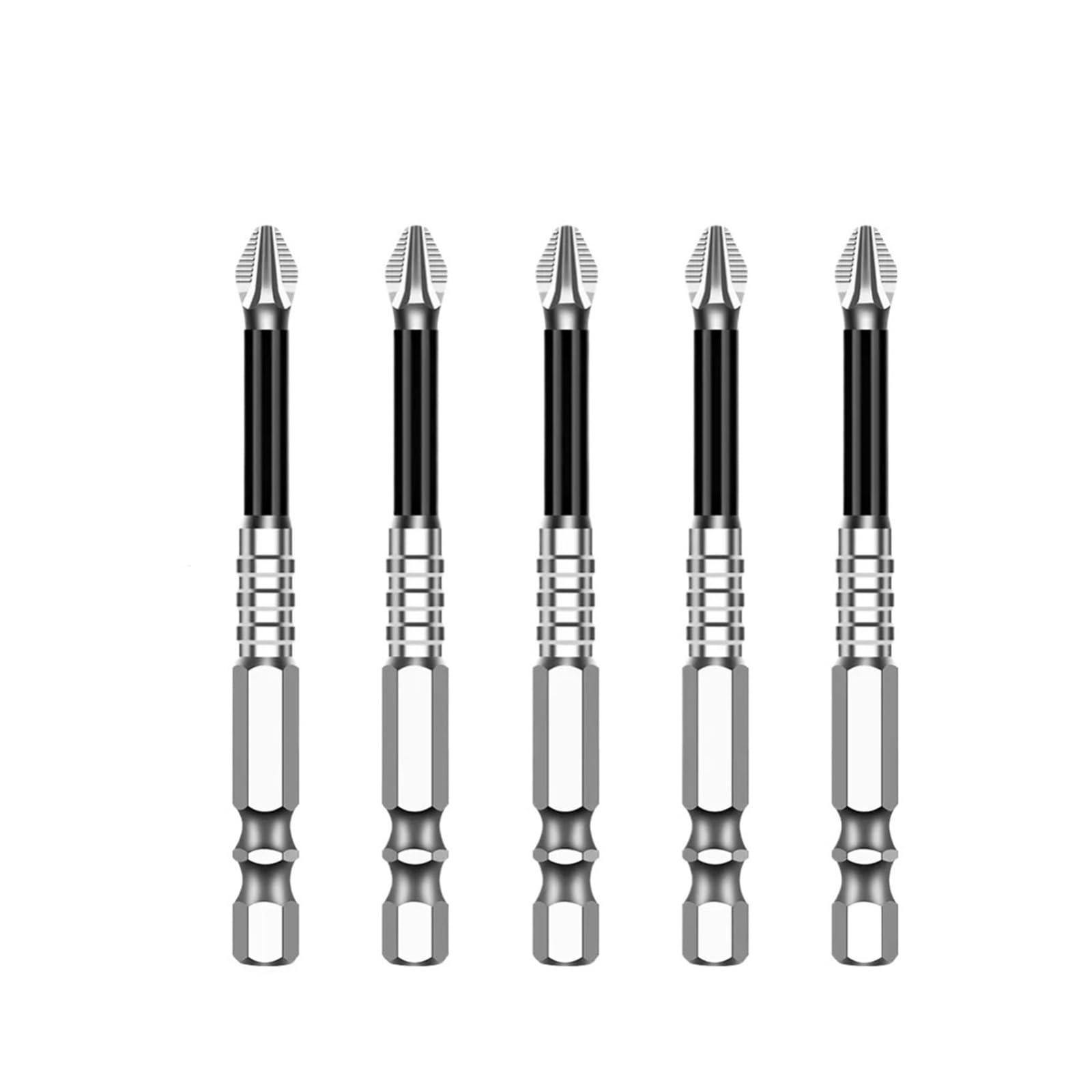 UAYPLMBI 25-150mm K5 Non-Slip Impact Screwdriver Bit S2 Alloy Driver Hex Shank