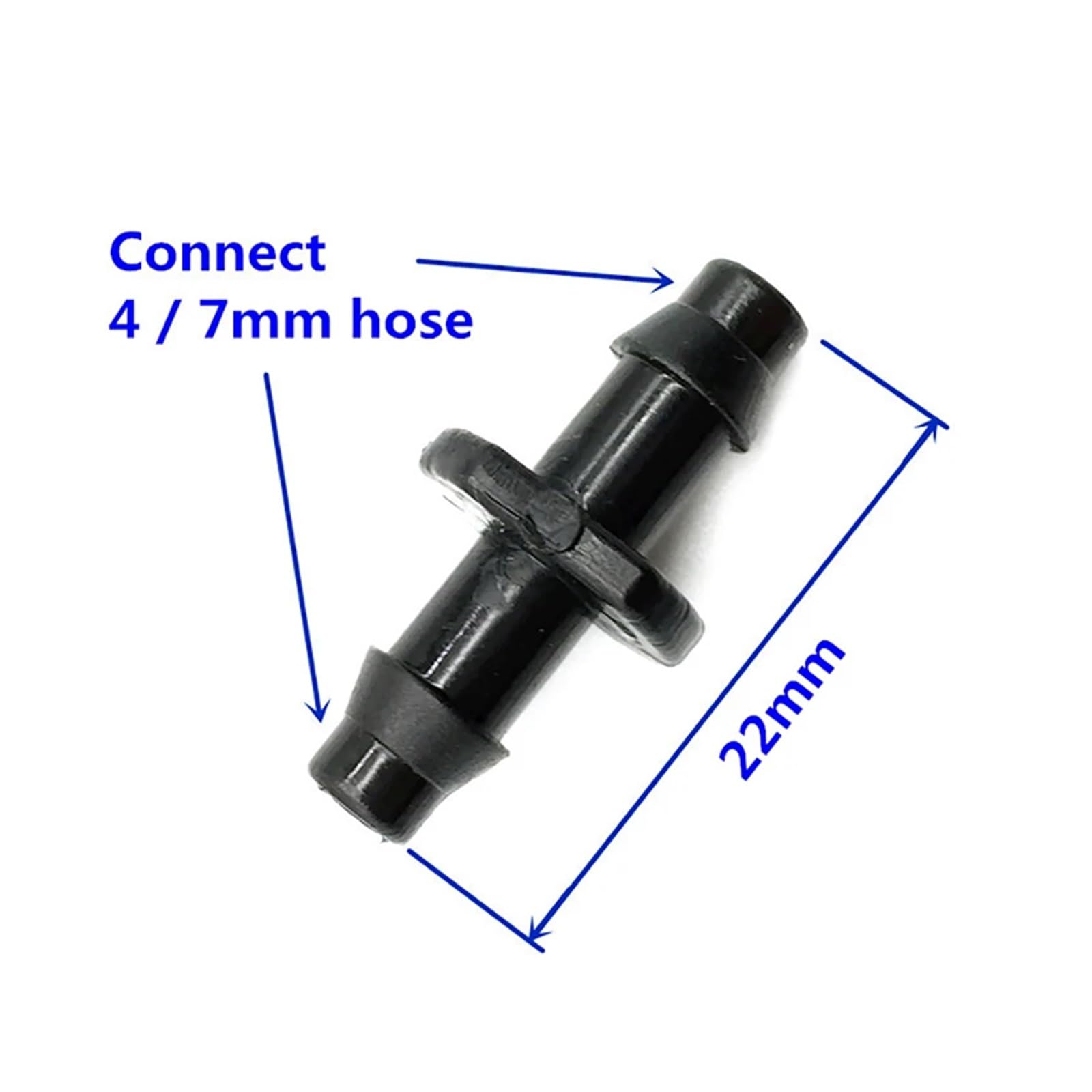 Quality Connettore for Tubo Flessibile da Giardino Dritto 1/4 "Doppio Spinato Tubo da Giardino Connettore Rapido Raccordi for Irrigazione a Goccia Agricola 500 Pz Durable