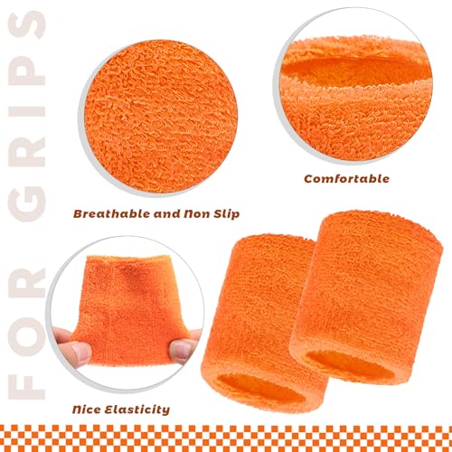 Image of Bememo 24 Pcs Wrist Sweatbands Bulk Sports Wrist Bands for Men Women Breathable Athletic Tennis Wristbands Stretchy Absorbent Cotton Terry for Basketball, Baseball, Gym, Working Out
