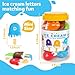 Letters Matching Ice Cream Alphabet Learning Toys,Counting Animals and Color Sorting Set Preschool Learning Activities Stacking Toys,Upper & Lowercase ABC Game Montessori Toys Gift for 3+Year Old Kids