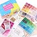 Funtopia 4mm 13000pcs+ Seed Beads for Jewelry Making, 120 Colors Small Glass Beads for Bracelets, Friendship Bracelet Kit with Alphabet Letter Beads Smile Face Beads for DIY, Art and Craft
