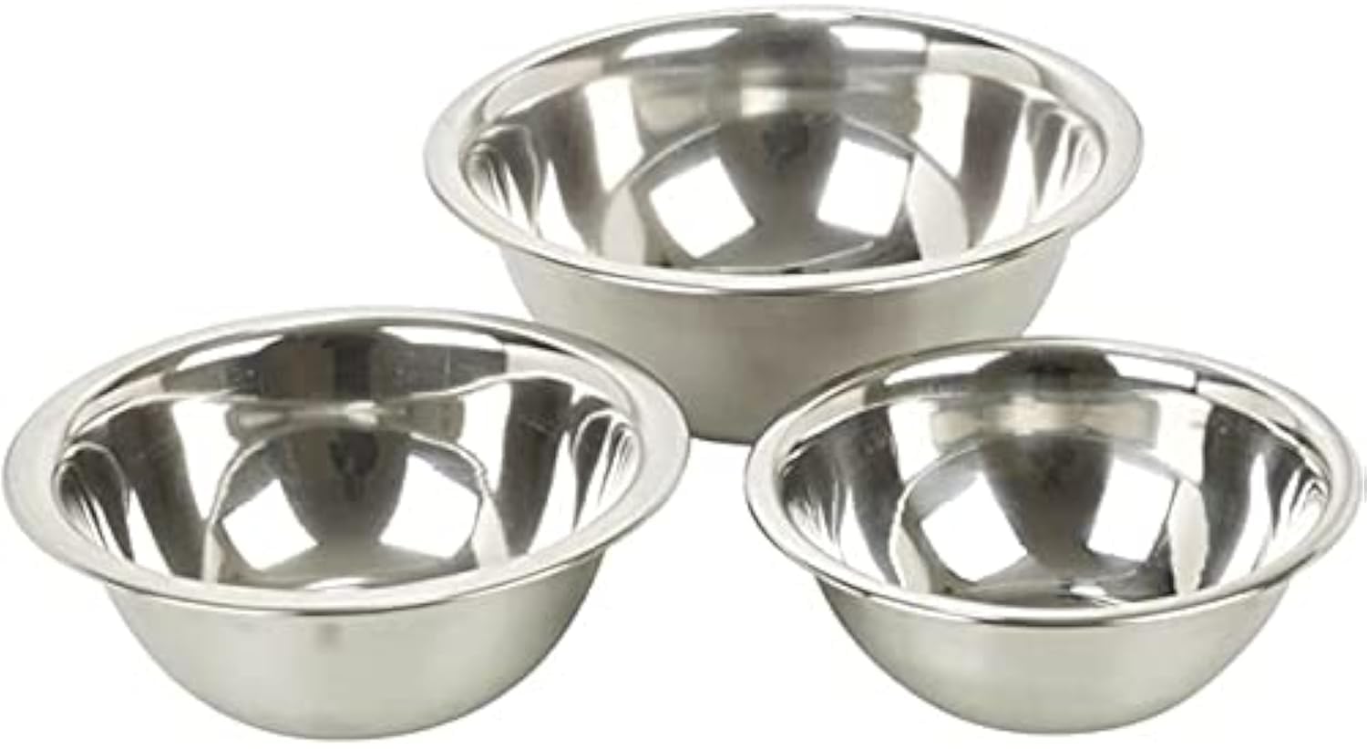 Lot de 3 bols mélangeurs en acier inoxydable empilables pour la cuisine