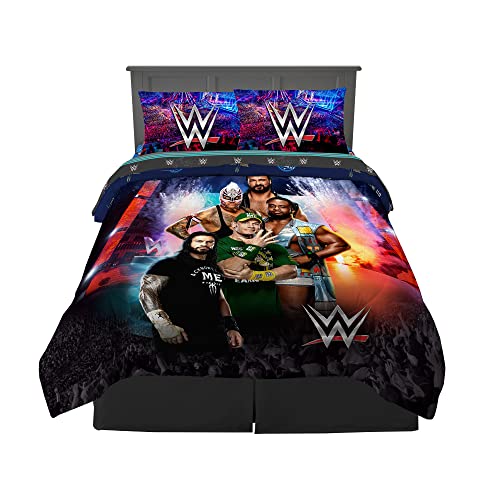 Franco Parure de lit 5 pièces en Microfibre WWE, pour lit Double
