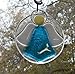 Turquoise Blue Angel Handmade Fused Glass SunCatcher Christmas Ornament