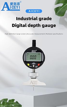 Digital Depth Sensor, Equipped with T-Shaped Base 0-12.7mm(0.5in) (ACE-CTSDF)
