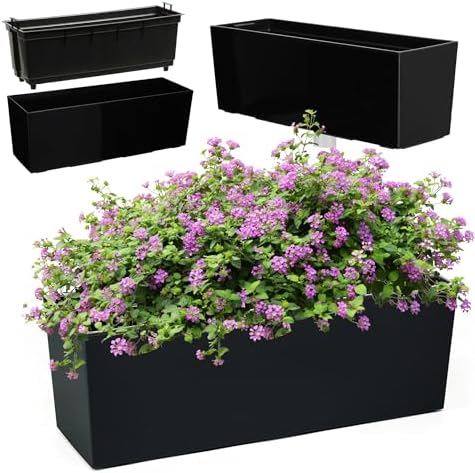 Jardinière Plastique Rectangulaire EDA, Elho Pour Terrasse Ou Balcon