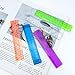 Cretty-Meet 5 PCS 15 cm / 6 Inch Clear Plastic Colorful Rulers See Through with Inches and Centimeters Lightweight Small Ruler School and Office Supplies Assorted Colors