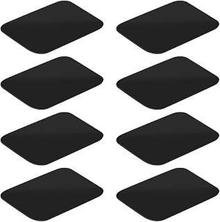 [8 Pack] Magnetic Car Mount Holder Metal Plates, TIQUS 65X45mm Black Rectangle Universal Replacement Mount Metal Plate Kit with Adhesive for Magnetic Car Mount Smartphone Holder