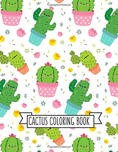 Cactus Coloring Book: Coloring Toy Gifts for Kids or Adults | Cute Easy and Relaxing Realistic Animal Large Print Birthday Gifts