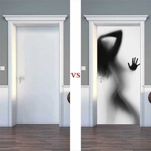 Miniatura 3 de Tifege Murales de calcomanías 3D para puerta, póster de decoración del hogar, papel tapiz de pared, papel tapiz extraíble, autoadhesivo, para el