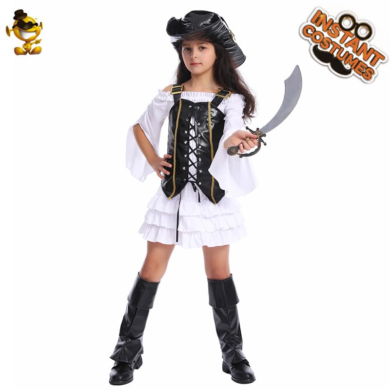 Disfraz pirata niña manga larga de encaje talla 14-16 años miniatura 2