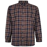 Espionage SH335 Chemise à manches longues pour homme King size - Bleu - XX-Large