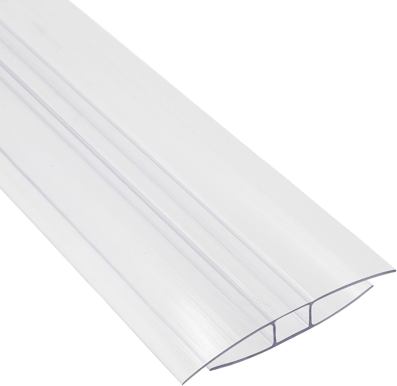 Polycarbonate H Section Joining Strip – Clear Connector for 4mm Polycarbonate Roofing Sheets (1000mm)