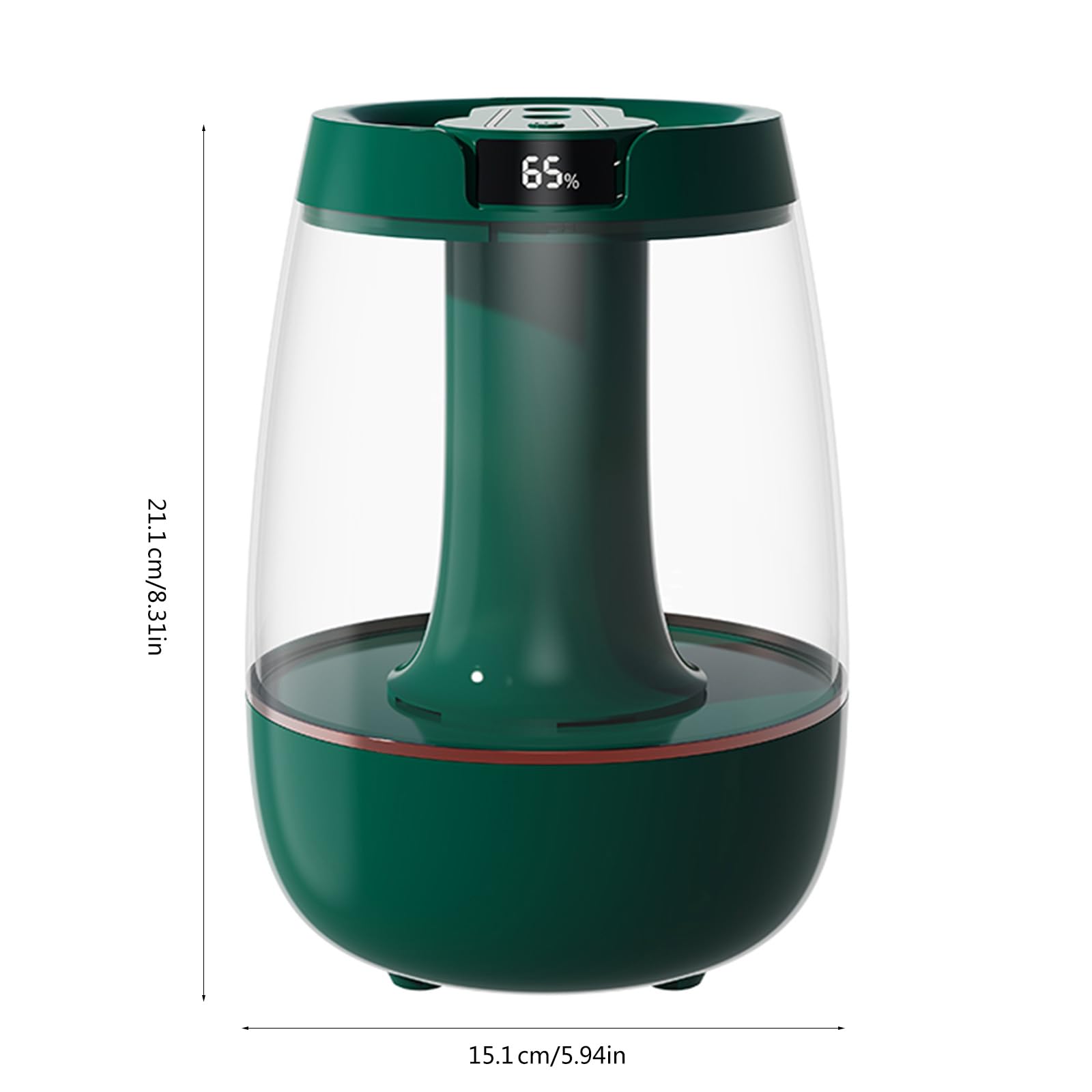 Umidificatore portatile USB 2 ugelli 3L grande capacità con display digitale di umidità per le operazioni della camera da letto