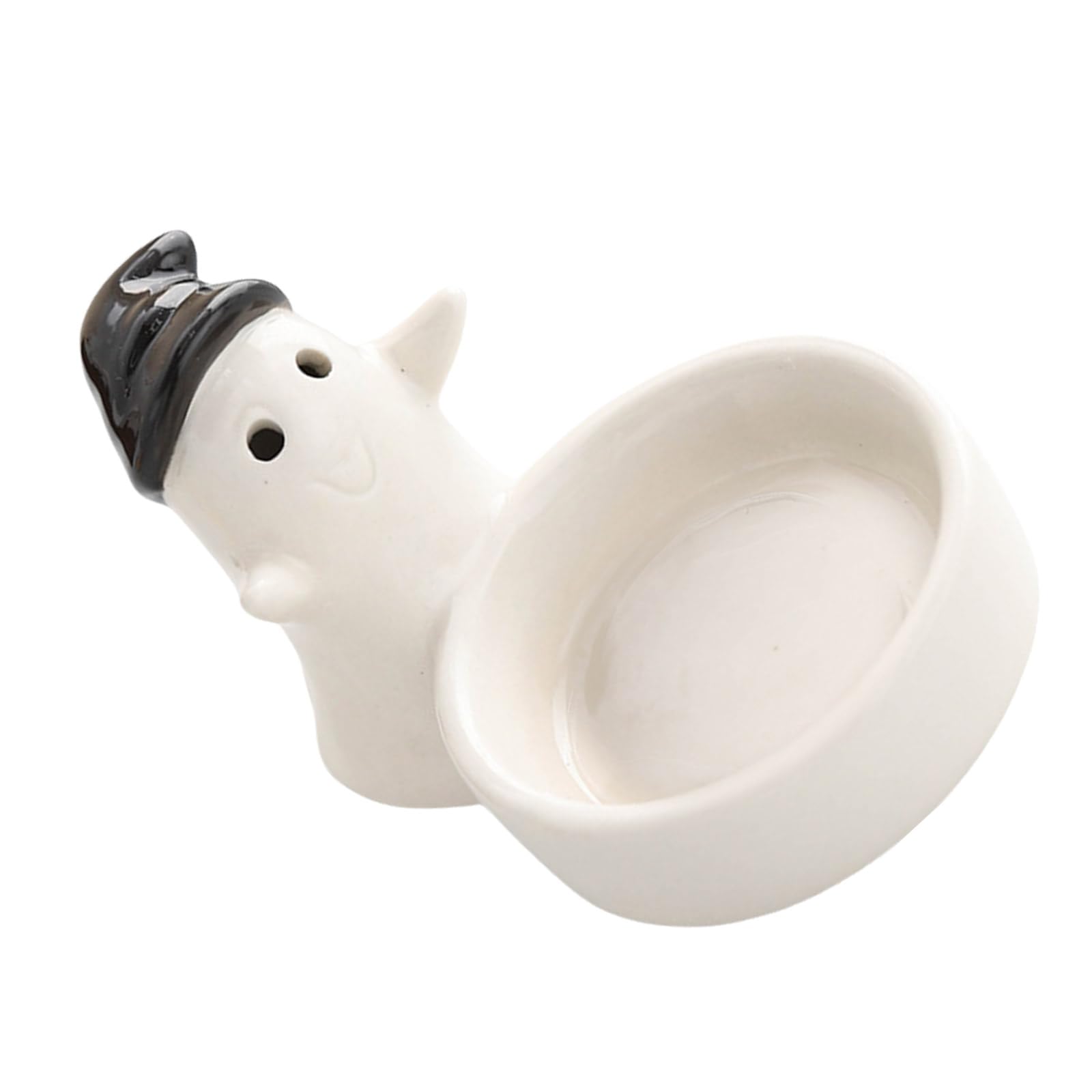 Tsophreniq Ceramics Cartoon Ghostly Figurine Candleholder Hallowen Decorative Scented Tealight LED Candlestick for Party Setting Ceramics Ghostly Holder