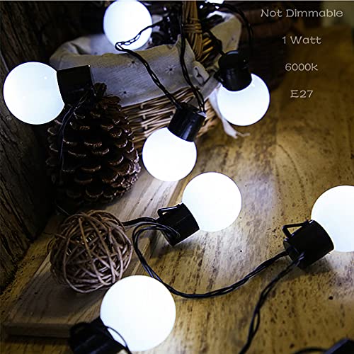 Night Blazers Night Light Bulb 1 Watt Led Low Watt Bulbs E26 E27 Standard Base Daylight White 6000K Not Dimmable G45 Energy Saving Light Bulbs 10W Equivalent For Home Bedroom Courtyard Garden 10Pack thumb #1