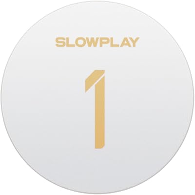 SLOWPLAY Godel Ceramic Poker Chips in Bulk, Casino Grade Ceramic 12-Gram Poker Chip for Texas Hold'em, 43mm Professional Chips Pack of 50 with Denomination of 1