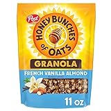 Honey Bunches of Oats French Vanilla Granola Cereal and Snack, Good Source of Fiber, made with Whole Grain Breakfast Cereal, 11 Ounce Pouch