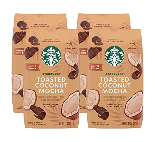 Image of Starbucks Flavored Ground Coffee (Toasted Coconut Mocha, 11 oz (Pack of 4))