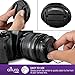 (10 Pcs Bundle) 5 Center Pinch Lens Cap (55mm) and 5 Cap Keeper Leash for Canon, Nikon, Sony and any other DSLR Camera