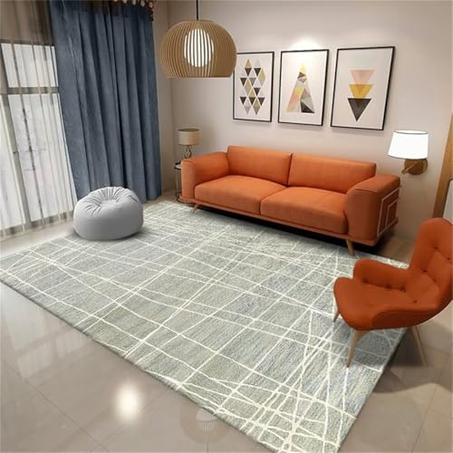Tapis de canapé décoratif moderne gris à lignes géométriques 70X140