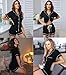 SWOMOG Womens Button Down Pajamas Set Short Sleeve Sleepwear Bride Soft Pj Lounge Sets XS-3XL Black Medium