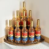 Nuovoware Coffee Syrup Organizer, 3-Tier Corner Syrup Bottles Holder
