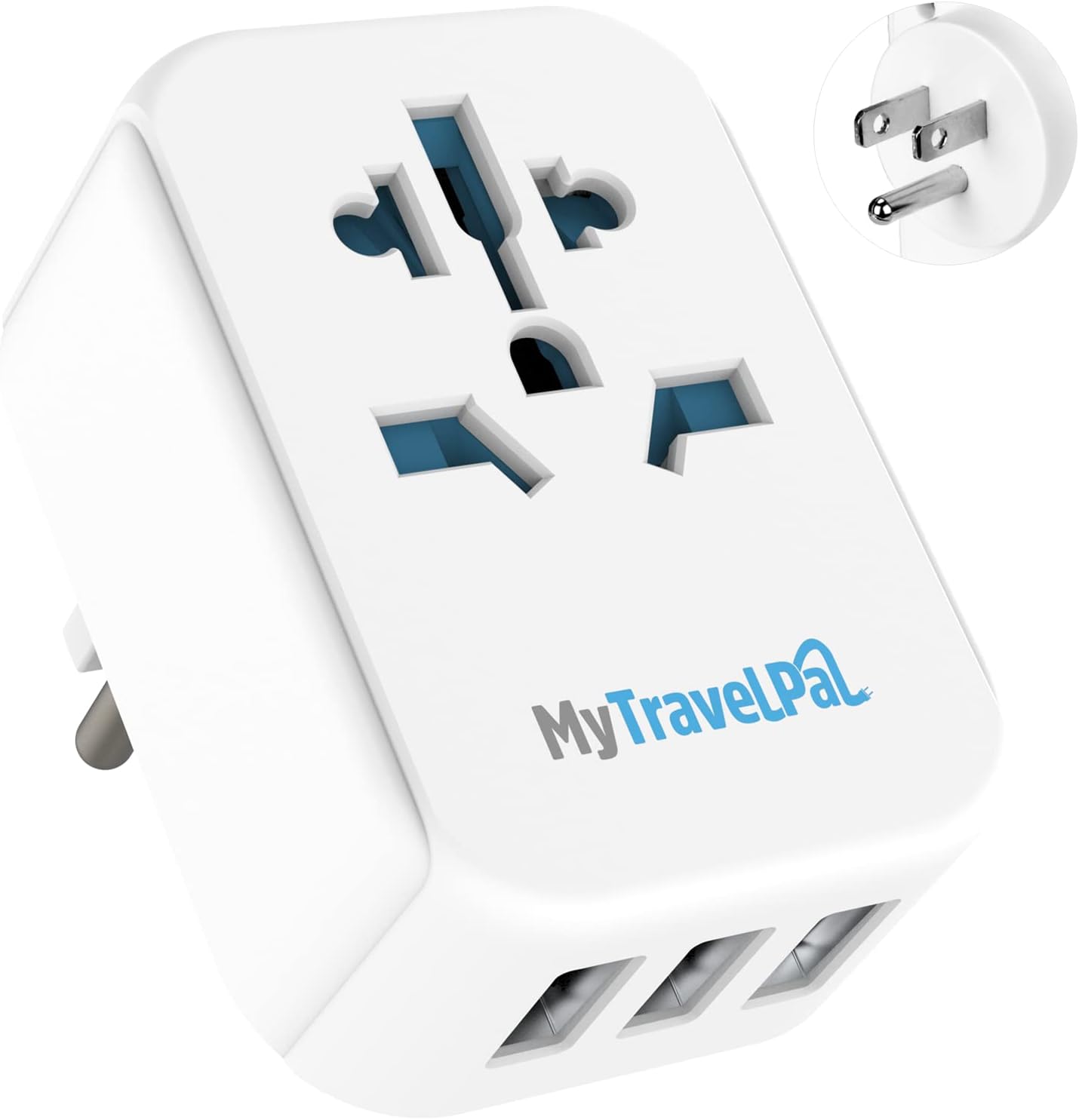 UK to US Plug Adaptor With 3 USB UK Safety Standards MyTravelPal