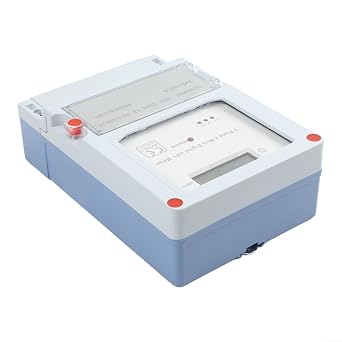 Three Phase Energy Meter 100A Wall Mount LCD Display 3x230/400V Digital kWh Counter for Home Commercial Use White 155x110x46mm