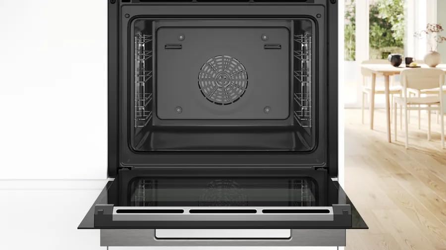 BOSCH - Forno multifunzione con vapore aggiunto, 60 cm, Serie 8, Elettronica TFT TouchControl Plus, AirFry, Home Connect, Nero, HRG7361B1