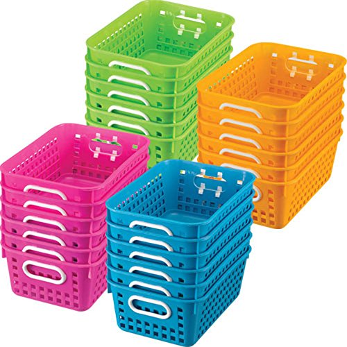Paniers de rangement multi-usage Really Good Stuff | Lot de 12 bacs rectangles de 28x19 cm - 5