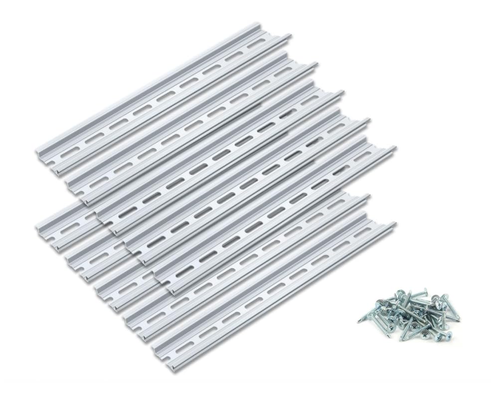 10 Pieces DIN Rail Slotted Aluminum RoHS 1000mm Long 35mm Wide 7.5mm High,10 Meters Total