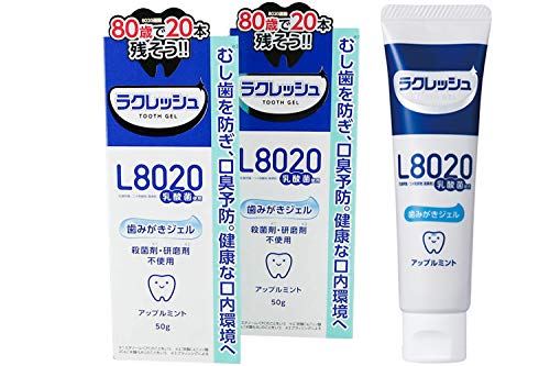 ジェクス(JEX) ラクレッシュ L8020 乳酸菌 歯みがきジェル (50g) 2本セット アップルミント風味 ジェクス(JEX) ラクレッシュ L8020 乳酸菌 歯みがきジェル (50g) 2本セット アップルミント風味