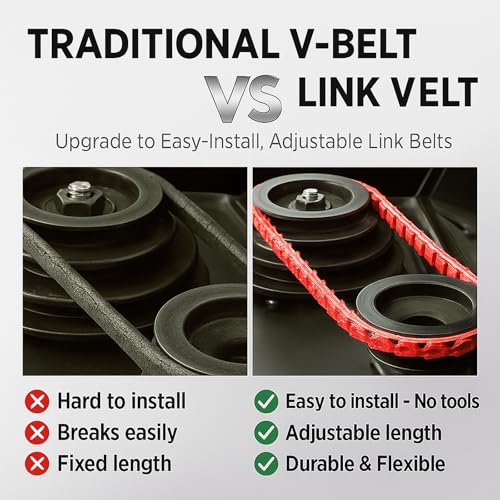 Image of 10FT Power Twist V Belt 3 /8-inch x 10 Feet Z Type, Industrial Rubber Adjustable Link Drive V-Belts for Lathes, Drill Press, Table Saws, Tractor Starter,3L Profile, 3 /8 inch Width, 120 inch Length
