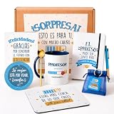 Kembilove® Regalo Profesor con Taza – Pack Profesor con Accesorios – Detalle Original para Fin de Curso, Graduación y Cumpleaños – Hombre