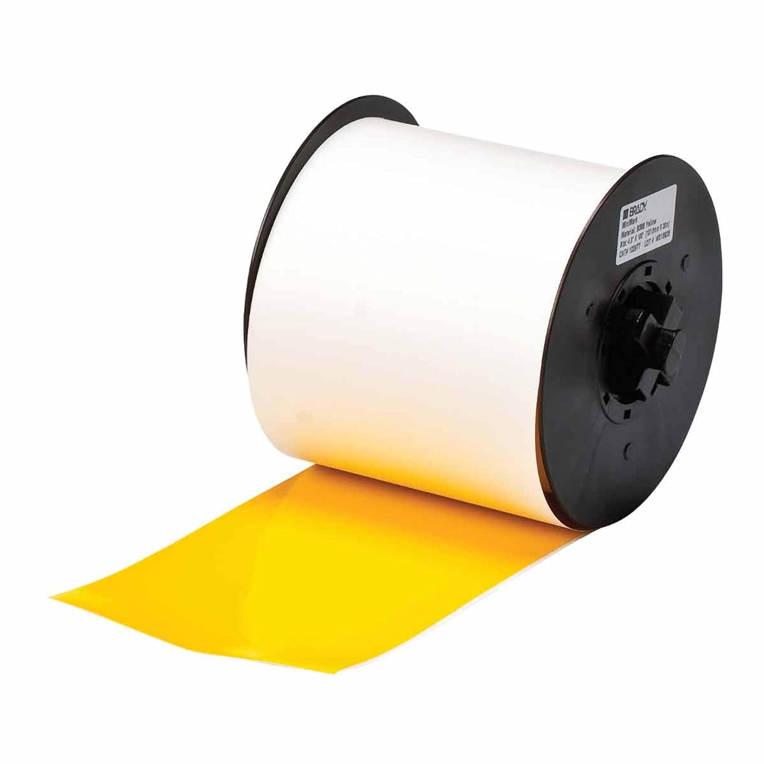 Brady 113191 MiniMark 100' Length x 4" Width, B-595 Vinyl, Yellow Indoor/Outdoor Industrial Label Printer Super Tough Tape