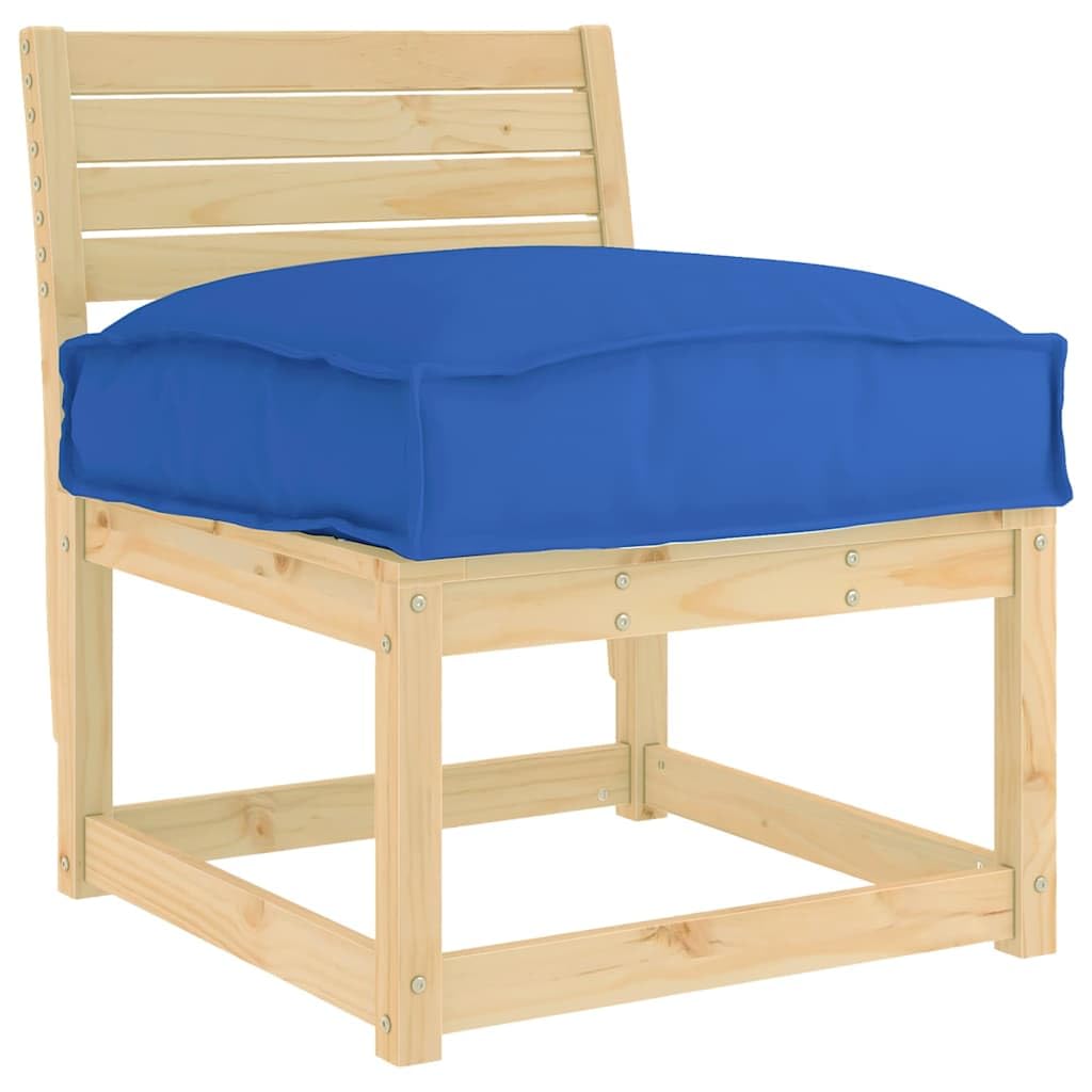 Cuscino blu reale 60 x 40 x 8 cm in tessuto Oxford, cuscino decorativo moderno per mobili da giardino, terrazza e soggiorno, cuscino rettangolare con imbottitura morbida, cuscino versatile