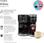 Keurig K-Duo Single Serve K-Cup Pod & Carafe Coffee Maker, Black