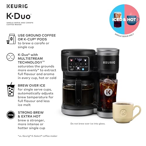 Keurig K-Duo Single Serve K-Cup Pod & Carafe Coffee Maker, Black by Keurig - Image 2