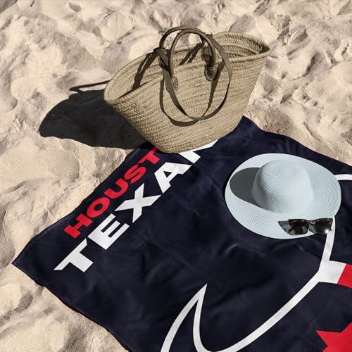 Image of Northwest NFL Houston Texans Microfiber Beach Towel, 30 x 60 Inches - Quick Dry, Sand Resistant, Lightweight, Highly Absorbent, Incisor Design