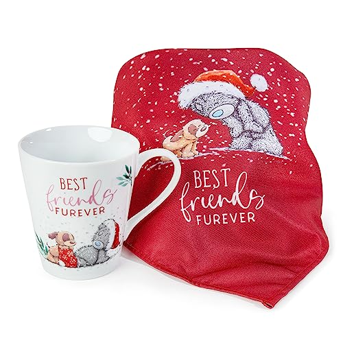 Me to You Tatty Teddy Best Friends Furever Mug and Pet Bandana Set - Official Collection, Red, White, Small