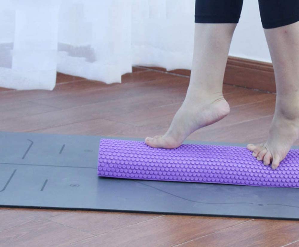 Rodillo de Fascia Masaje semicircular Eva Foam Wave Yoga Pilates Equipo de Fitness con Masaje Punto Flotante Rodillo de Espuma Bloque de Yoga-Pink||30cm