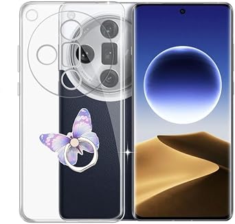 Phone Case for Oppo Find X7 Ultra 6.82", with [Swivel Ring Stand], Transparent Cover Shell Ultra Slim Soft Silicone Shockproof Protection Case for Oppo Find X7 Ultra - Transparent