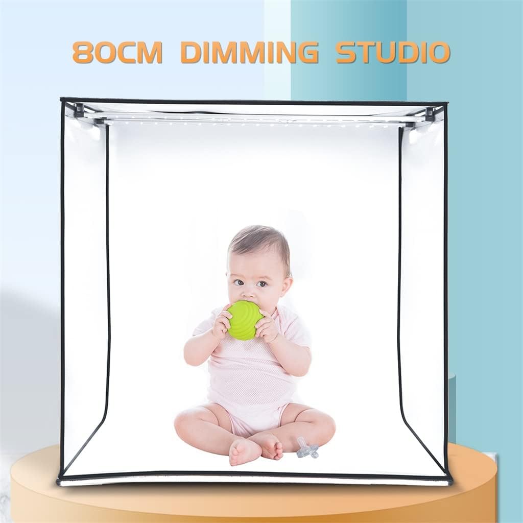 Photo Light Studio Soft Boxes Portable Foldable Dimmable Photography Table Shooting Tents Kit with 3Pcs Background Board (Color : D, Size : 80x80cm) (D 45x45cm)