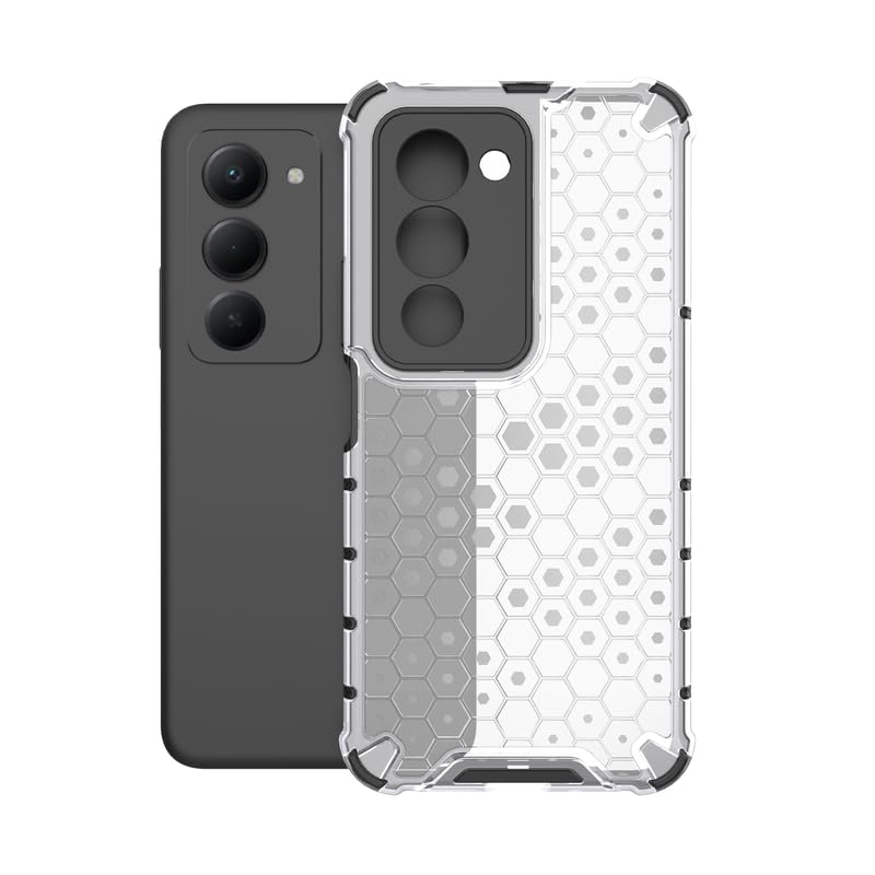 Image of Plastic Bumper Back Case Cover for Redmi 15 5G (Transparent)