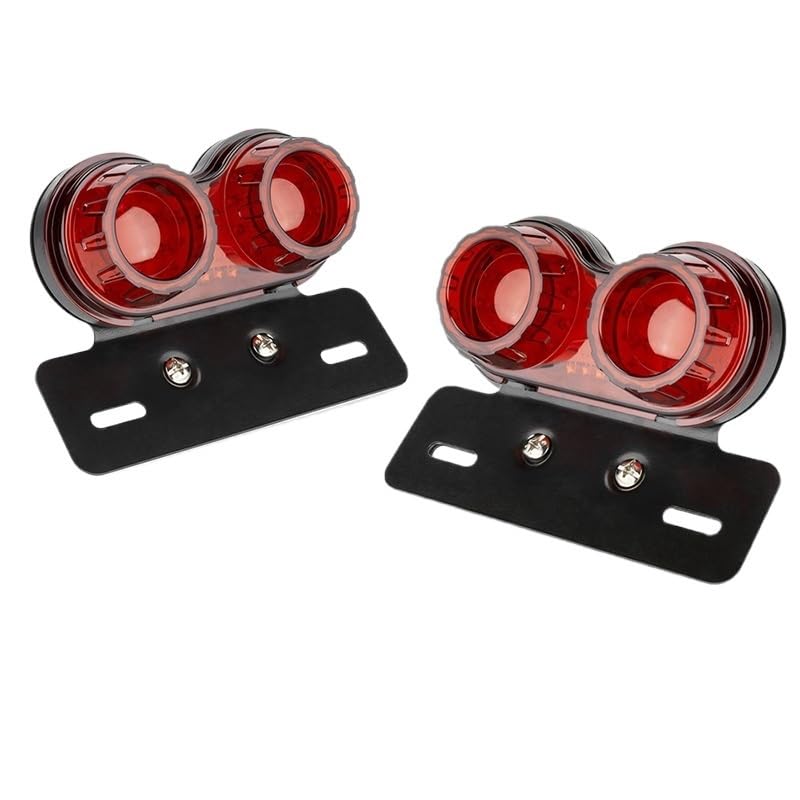Feu arrière de freinage universel 12V 40 LED clignotant moto avec support plaque immatriculation