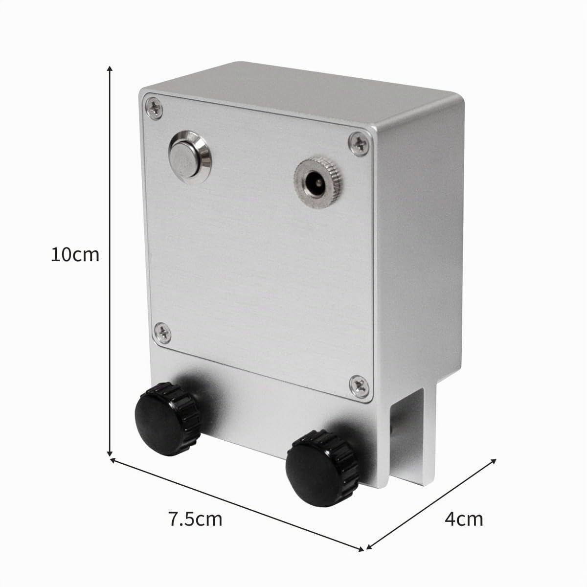 T-Mech Adattatore per vinile a ultrasuoni per la pulizia di dischi in vinile 1-5 x 33, 45, 78 Giri 15mm Spessore della fessura 10RVS al minuto 12V Alluminio anodizzato argento