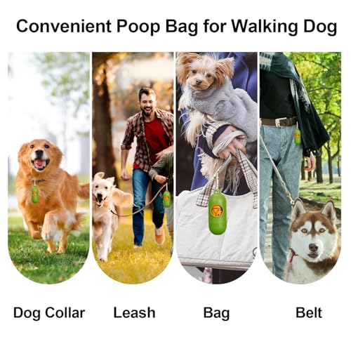Image of Scented Dog Poop Bags With Dispenser, Strong and Leak-proof Waste Bags for Pets, 870 Count (58 Packs of 15), 13 Inch x 9 Inch (Orange)