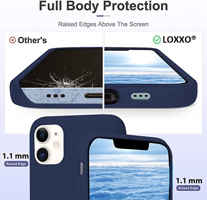 Image of DIZORO Silicone Back Case for iPhone 11 Pro, Soft-Touch Phone Microfiber Silicone Back Cover for iPhone 11 Pro - Navy
