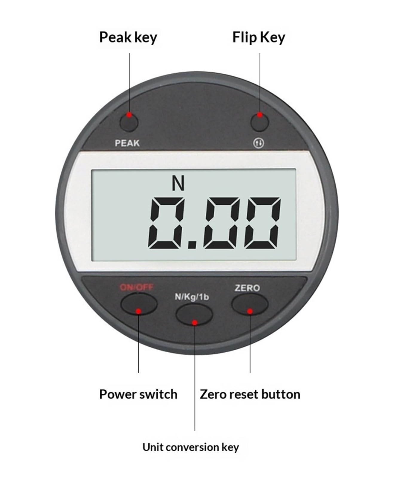 Cyfrowy miernik siły Miernik Siły, Ekonomiczny Cyfrowy Dynamometru Push Pull do badań przemysłowych(0.5-50N)